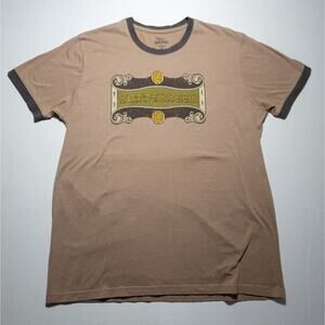 Harry Potter Butterbeer T-Shirt Mens XL Brown Ringer Universal Studios Wizarding